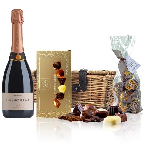 Gusbourne Rose ESW 75cl And Chocolates Hamper